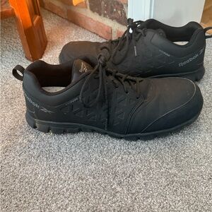 Reebok Sublite‎ Cushion Mens Size 12W Black Composite Toe Safety Work Shoes